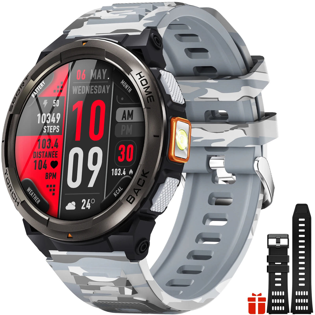 EIGIIS KE5 1.45 Inch Smart Watch 3ATM Waterproof Compass Barometer