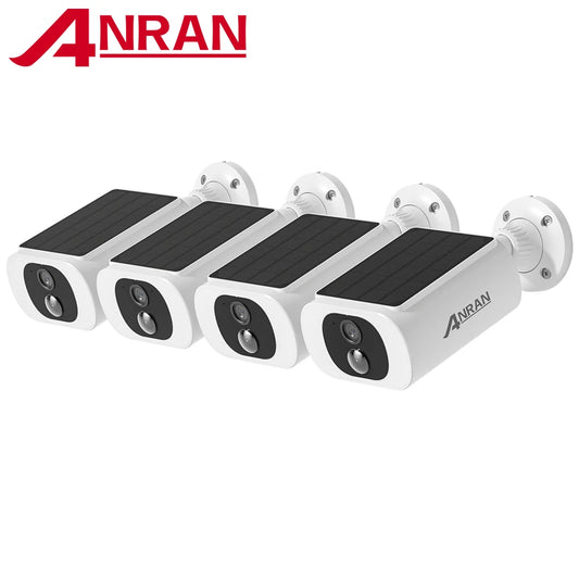 ANRAN 2K Solar Camera Wireless Kit With Battery And Floodlight