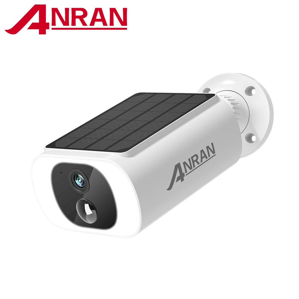 ANRAN 2K Solar Security Camera Wireless 2.4GHz WiFi Night Vision