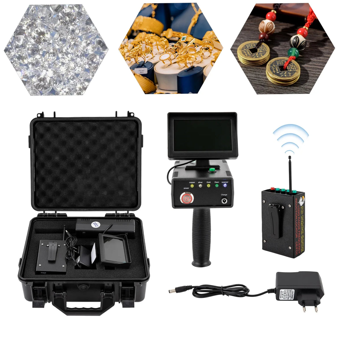 3D Led Metal Detector With Underground Range Treasure Locator