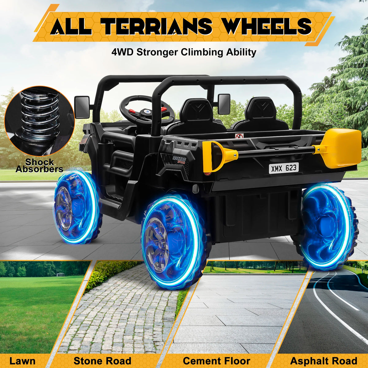 JOYRACER 24V Ride Dump Truck for Kids With Remote Control