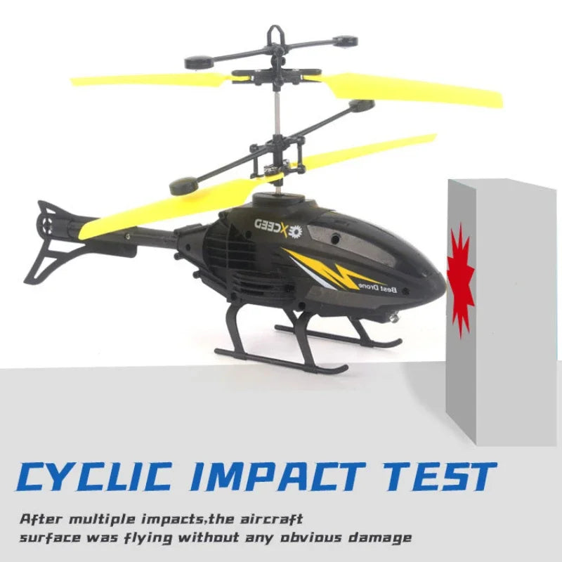 Induction Hand Controlled RC Drone Helicopter With Lighting Rechargeable