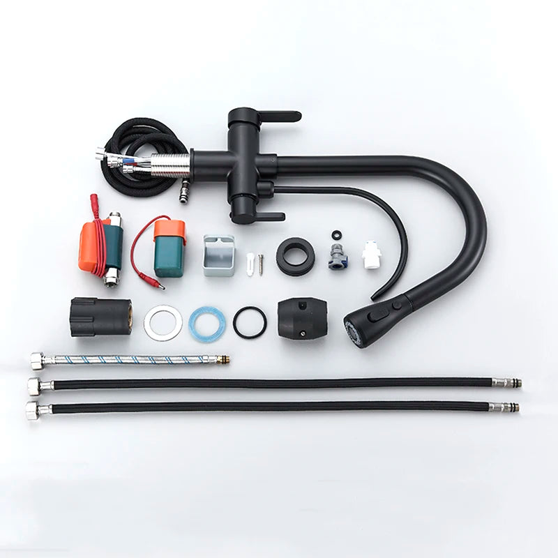 Onyzpily Kitchen Faucet No Sensor With Pull Out Spray Dual Handle