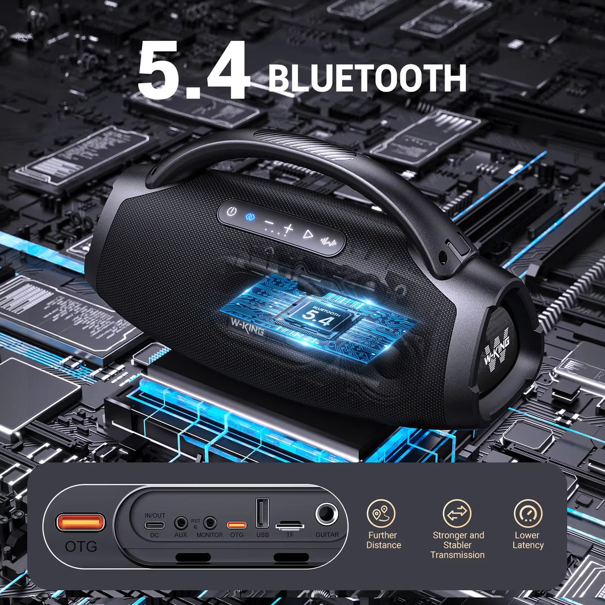 W-King X20S Bluetooth Speaker Waterproof 140W RMS Party Boombox
