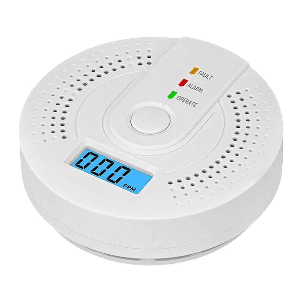 Digital Carbon Monoxide Detector Battery Powered CO Alarm With LED