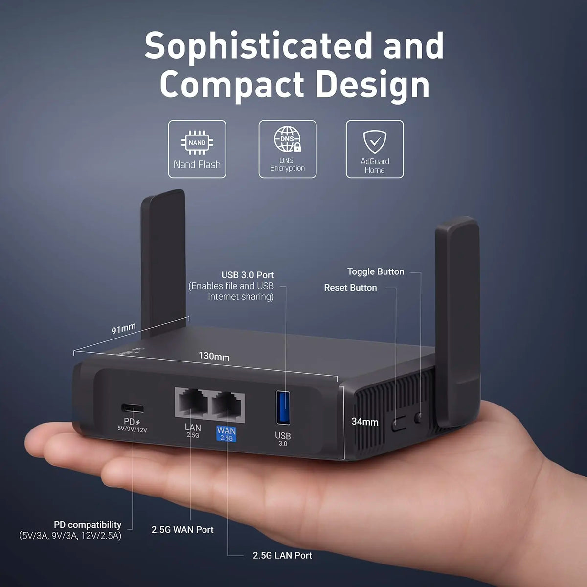 GL.iNet GL-BE3600 Slate 7 WiFi 7 Travel Router Portable