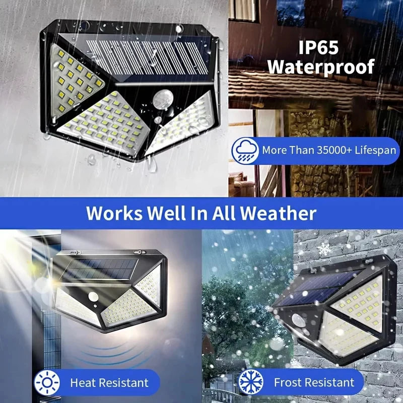 Solar Outdoor Wall Light With Motion Sensor IP65 Waterproof LED