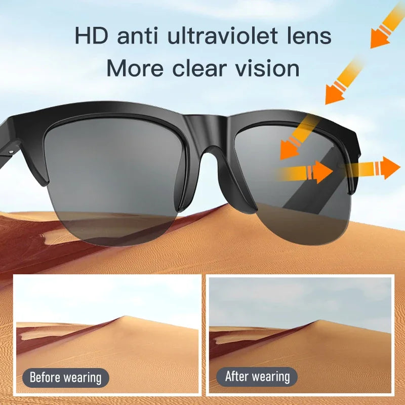 Smart Bluetooth 5.3 Sunglasses With Calls And Music UV Protection