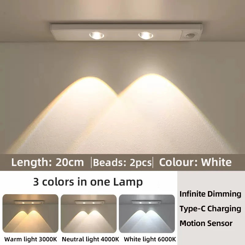Hongqi USB Rechargeable Motion Sensor LED Cabinet Light for Kitchen