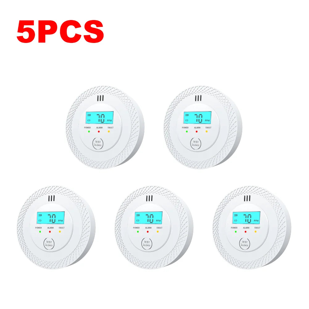Carbon Monoxide Alarm Detector With LCD Display For Home Safety