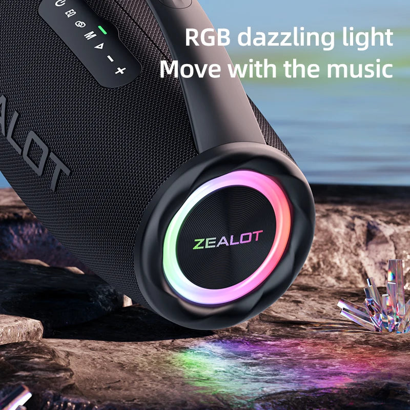 ZEALOT S97 80W Bluetooth Speaker Waterproof Subwoofer With TWS FM