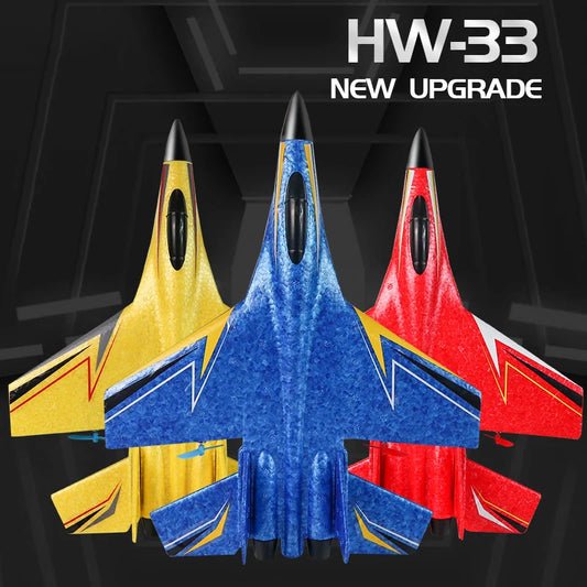 HW33 RC Fighter Jet Toy Fixed Wing Plane With 6 Axis Gyroscope