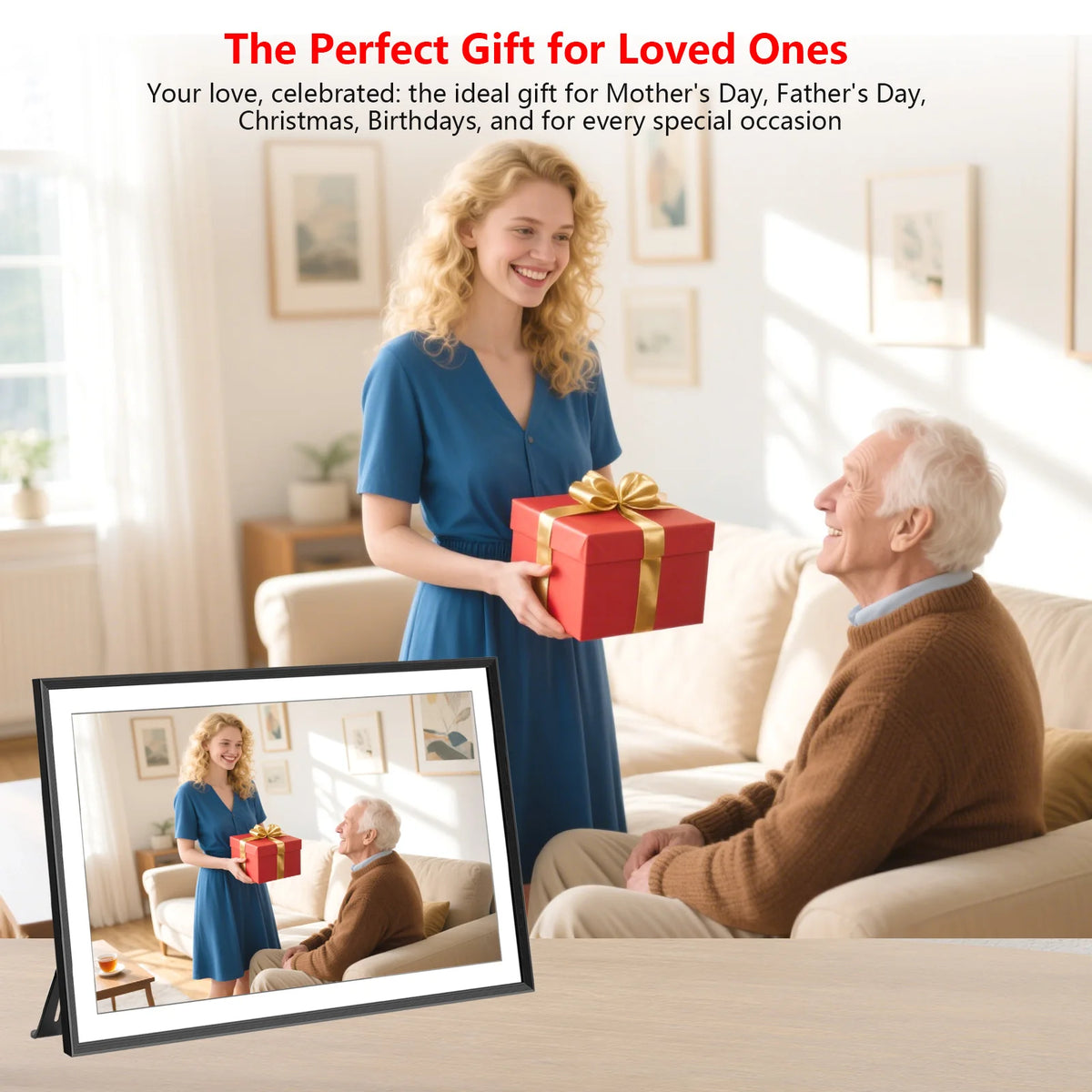 YENOCK Digital Photo Frame WiFi IPS Touch Auto Rotate
