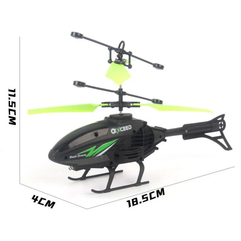 Induction Hand Controlled RC Drone Helicopter With Lighting Rechargeable