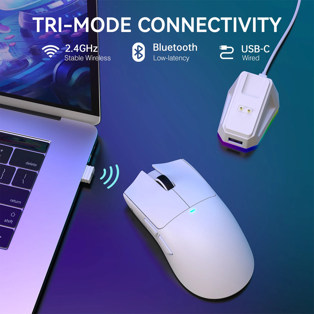Attack Shark X11 Wireless Gaming Mouse RGB Backlight 22000 DPI