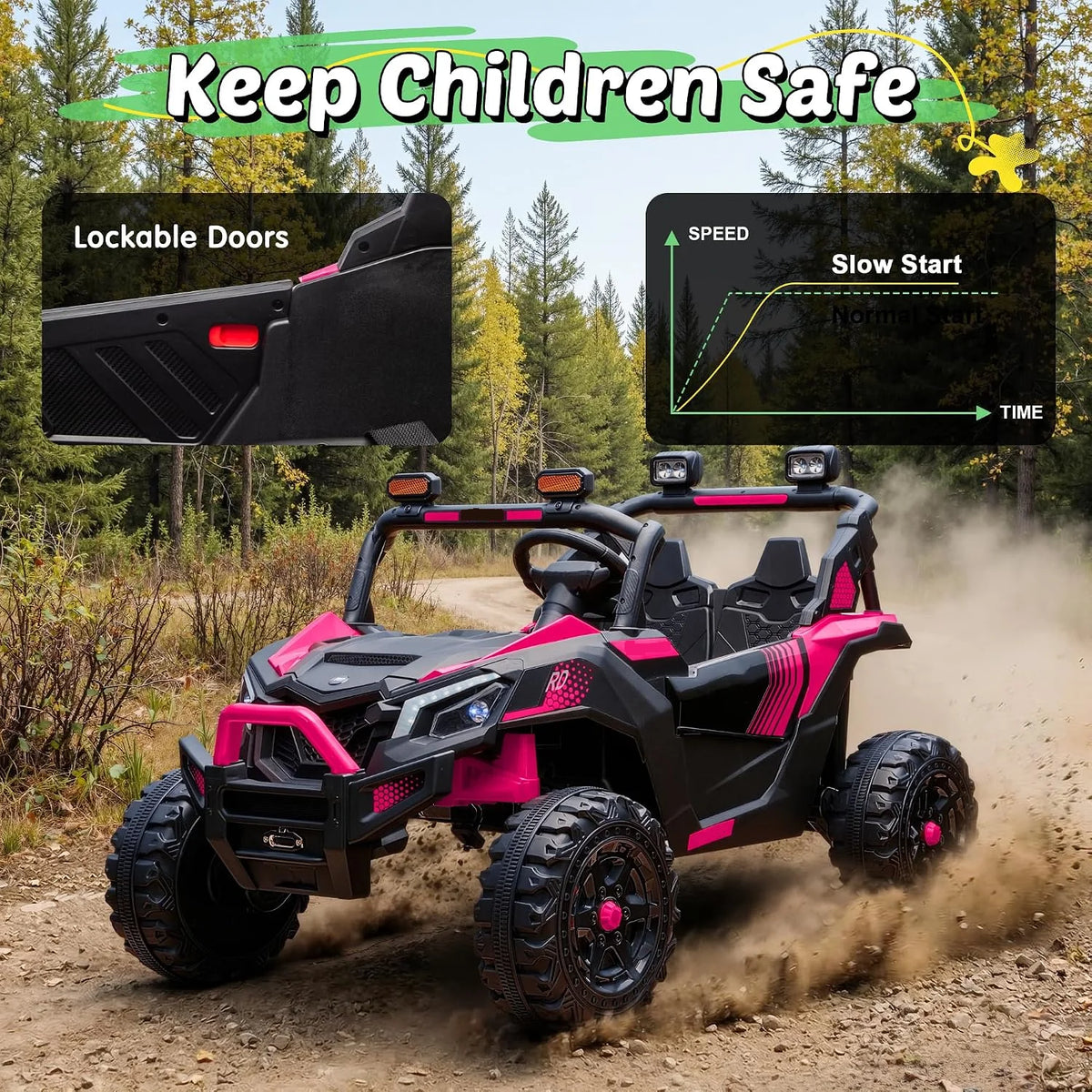 Joyracer 24V 4WD Kids Ride On UTV Off-Road Electric Buggy