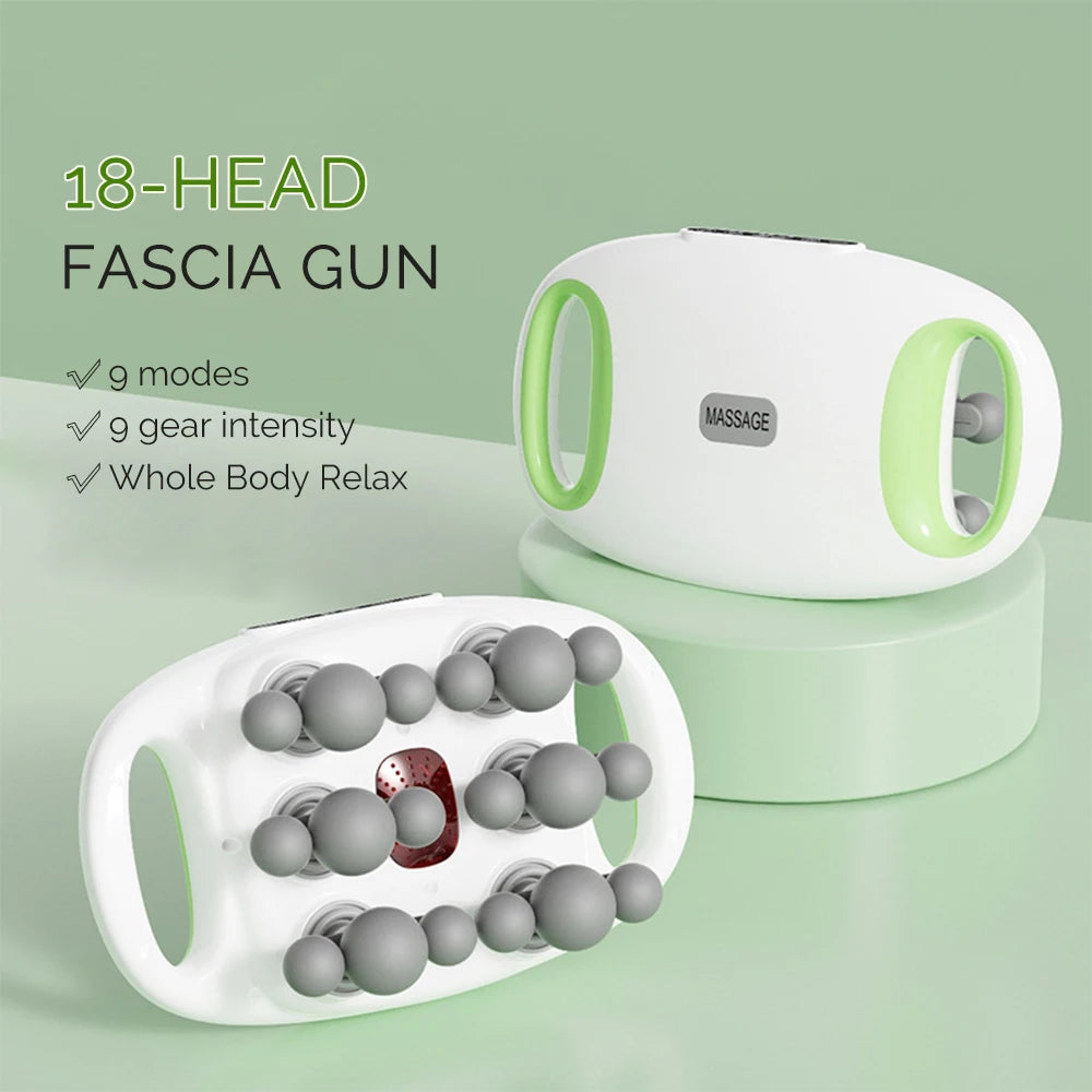 Foreverlily 18-Head Fascia Gun High Frequency Massager Red Light