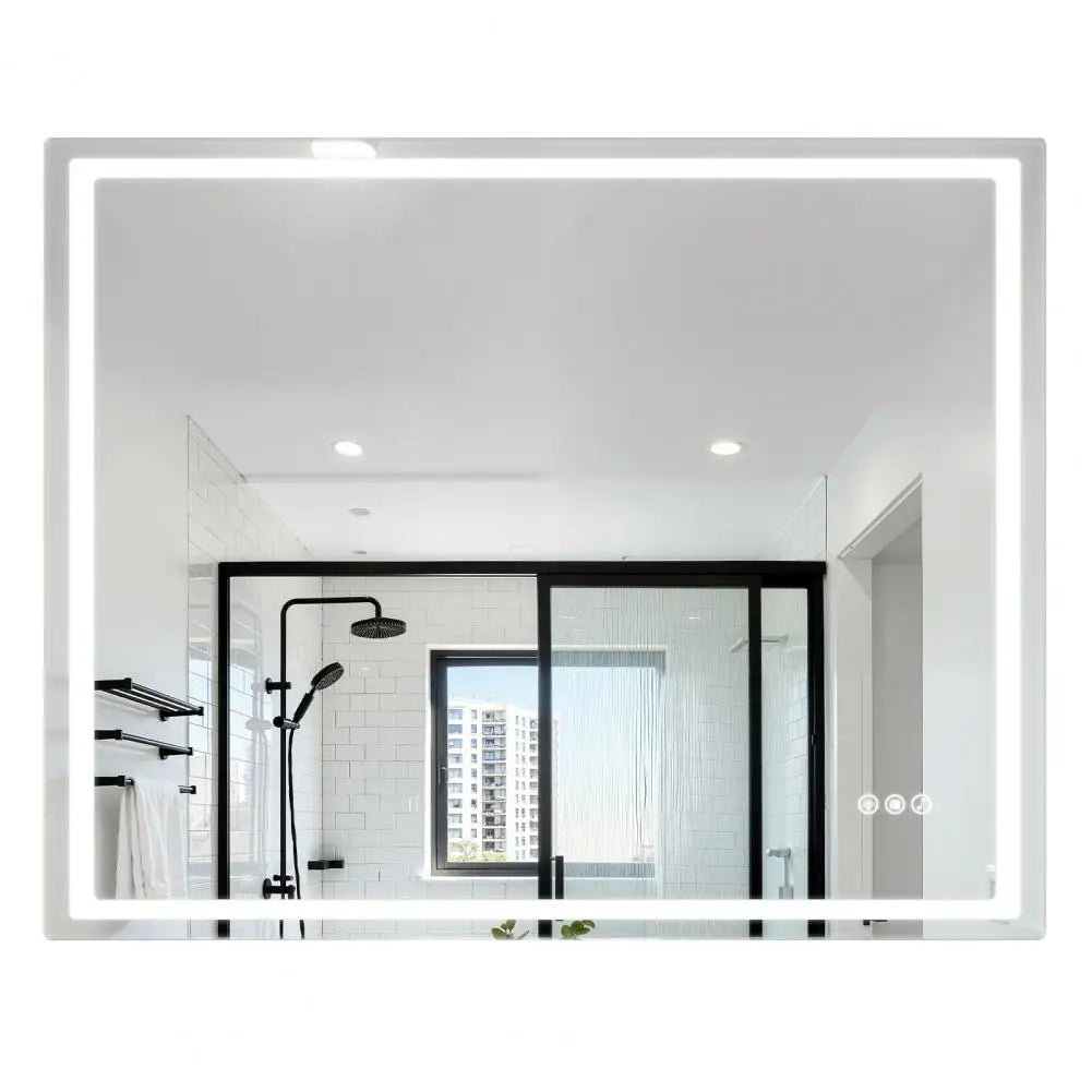 LED Wall Mounted Vanity Mirror With Anti Fog Wireless Speaker