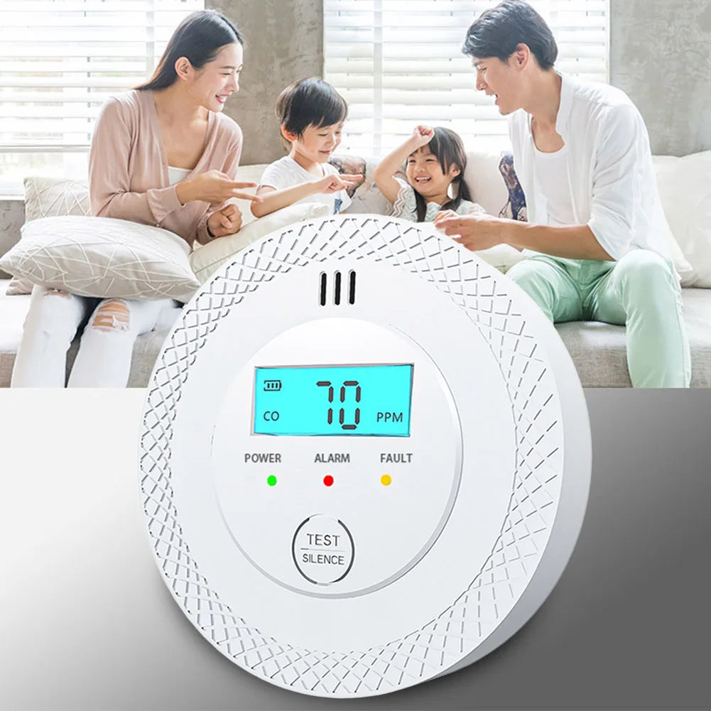 Carbon Monoxide Alarm Detector With LCD Display For Home Safety