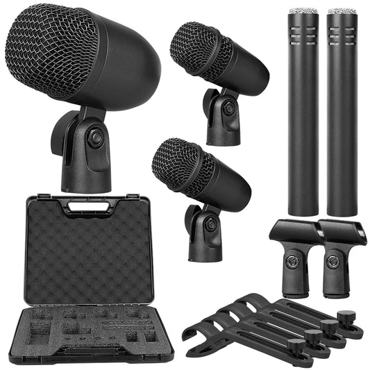 Depusheng Wired Dynamic Drum Microphone Kit For Studio Recording