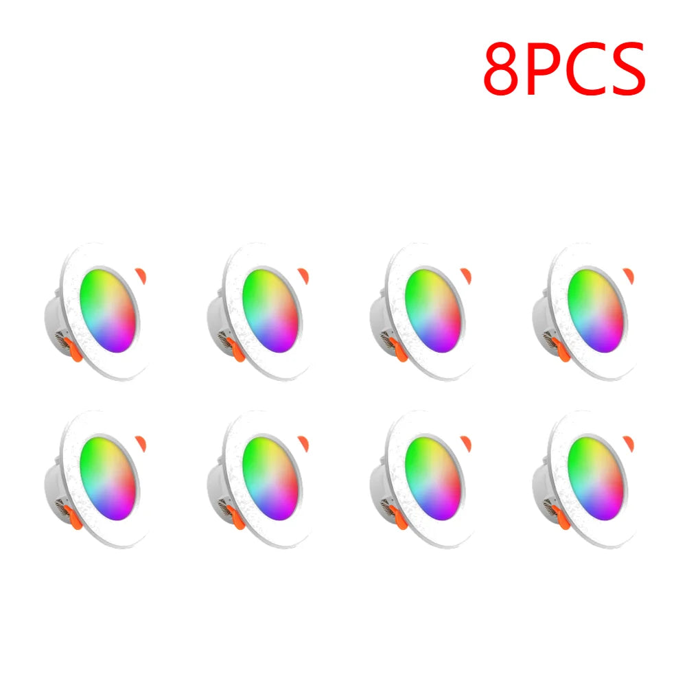 APWIKOGER 10W Smart LED Downlight RGB CCT Bluetooth Ceiling Lamp