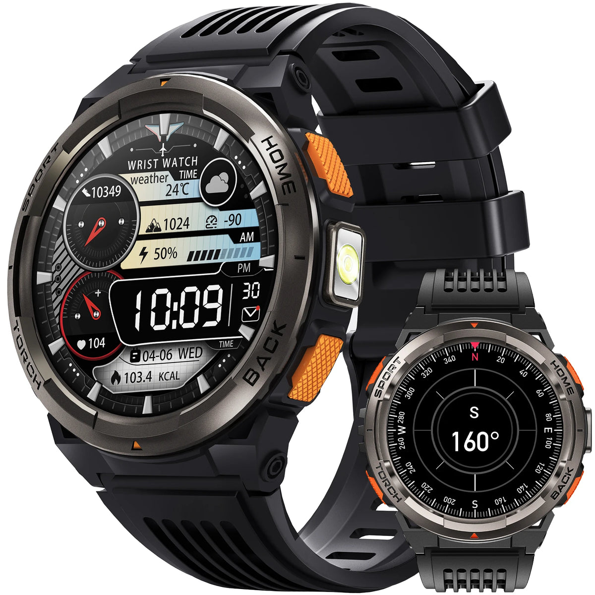 EIGIIS KE5 1.45 Inch Smart Watch 3ATM Waterproof Compass Barometer