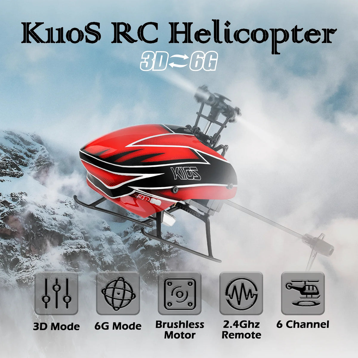 WLtoys K110S RC Helicopter With Brushless Motor 3D/6G 3 Batteries
