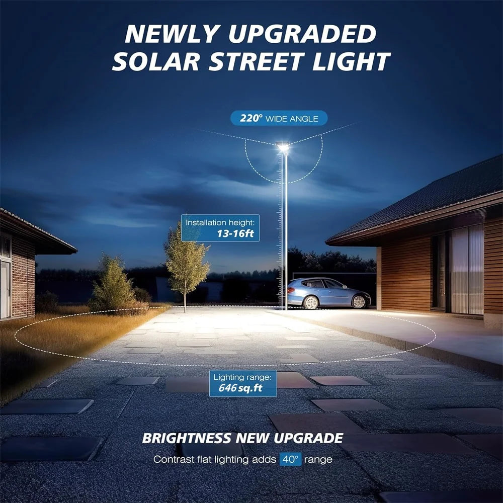 8000W Solar Street Light Dusk To Dawn Flood Light Outdoor