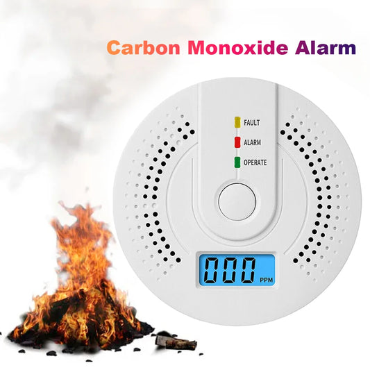 Digital Carbon Monoxide Detector Battery Powered CO Alarm With LED