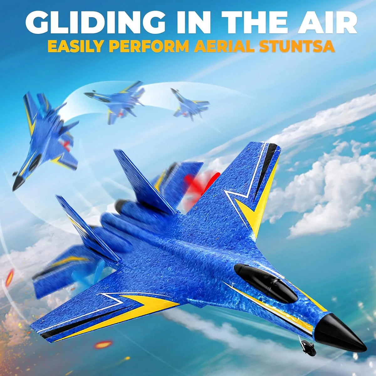 HW33 RC Fighter Jet Toy Fixed Wing Plane With 6 Axis Gyroscope