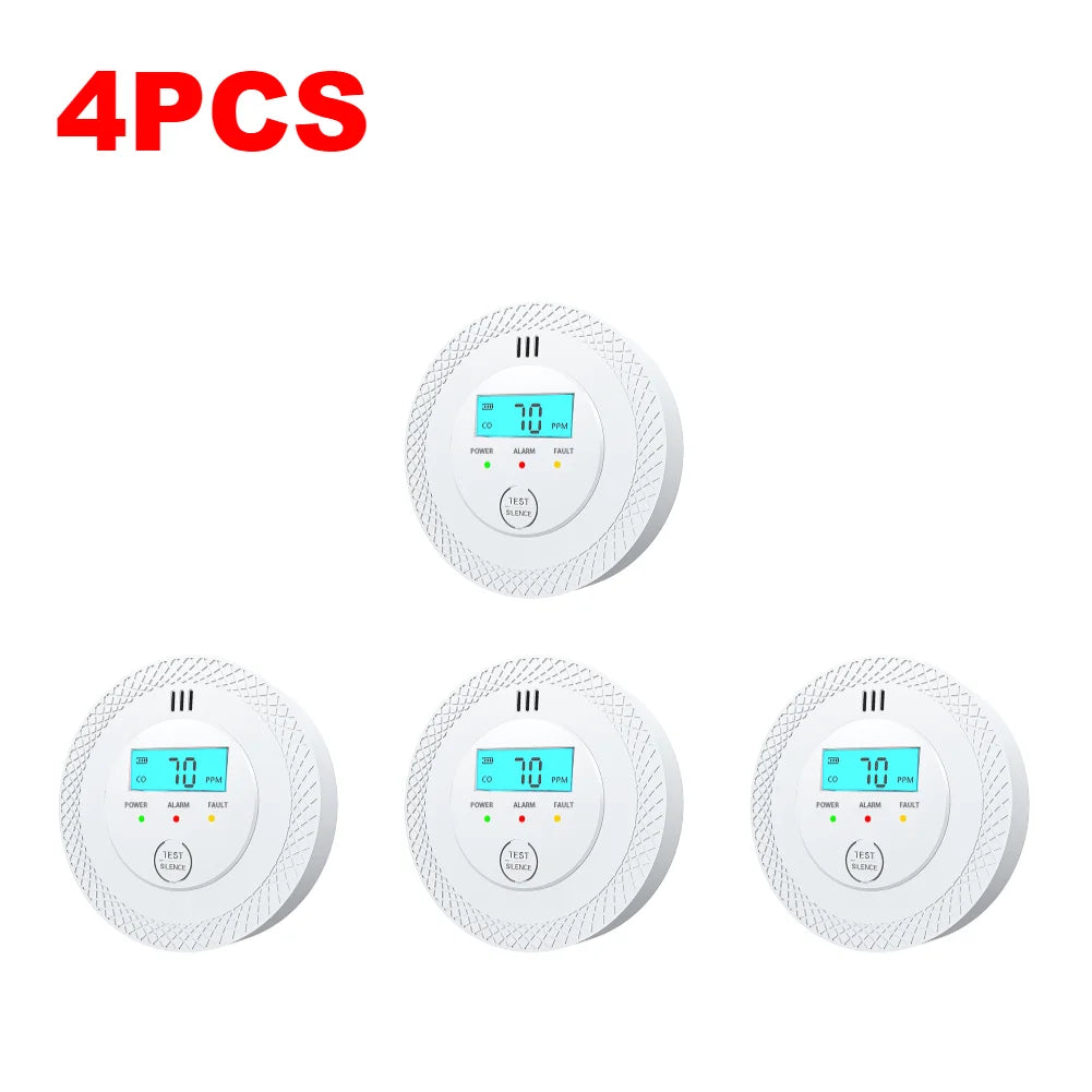 Carbon Monoxide Alarm Detector With LCD Display For Home Safety