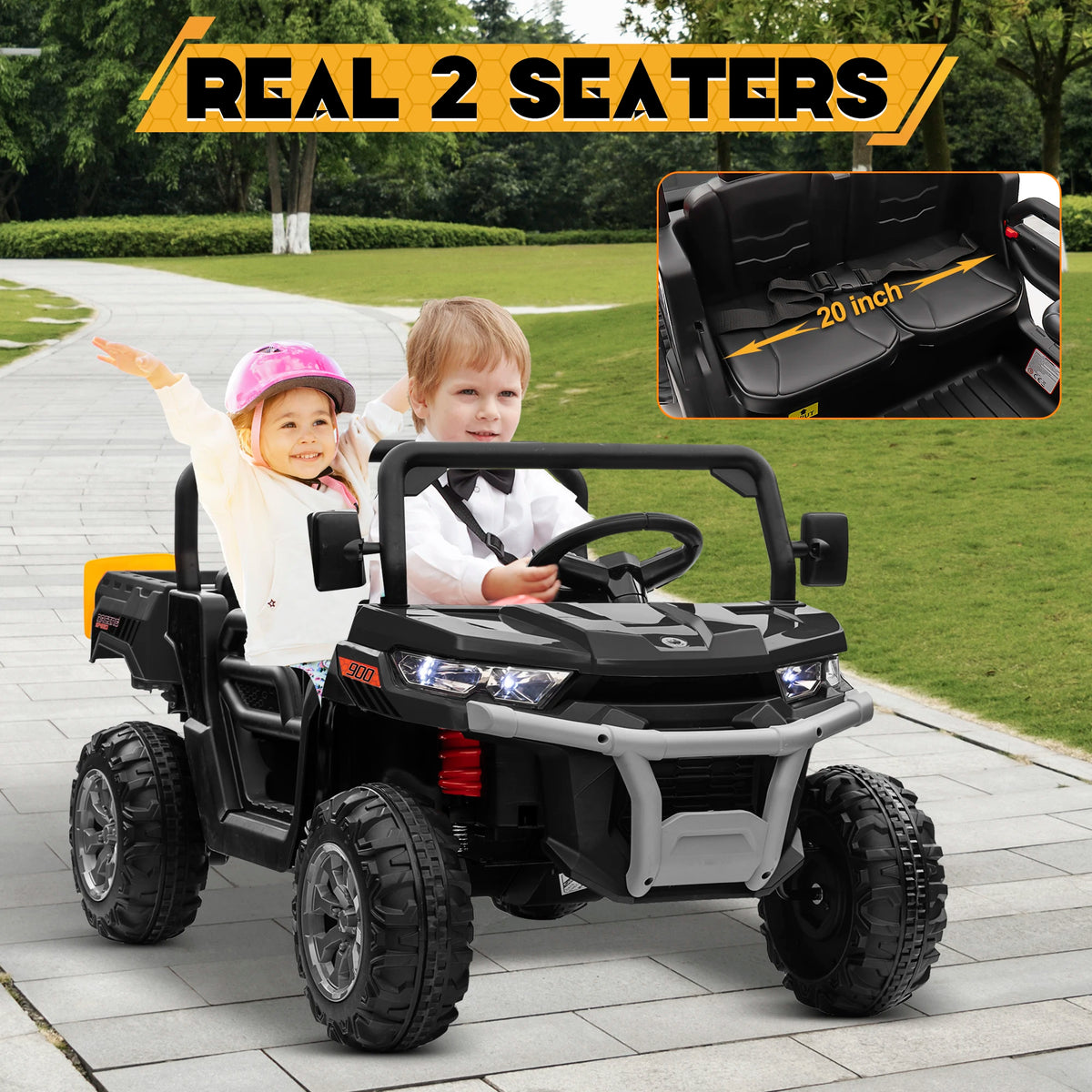 JOYRACER 24V Ride Dump Truck for Kids With Remote Control