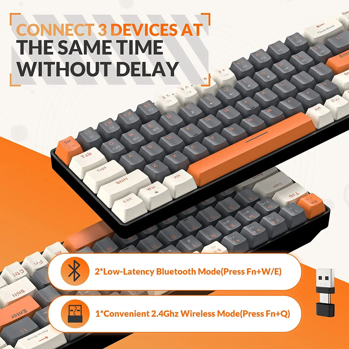 Attack Shark RK68 Sixty Percent Wireless Mechanical Keyboard