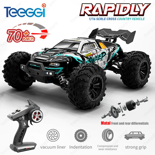 Teeggi High Speed RC Car 4WD LED Off-Road Monster Truck