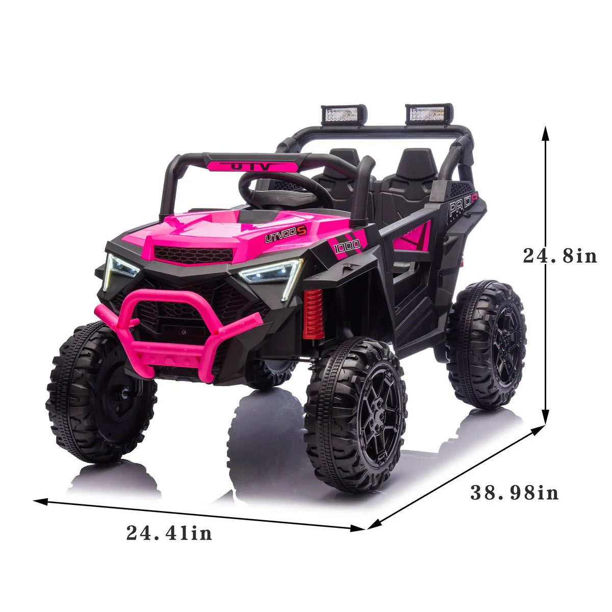 24V 400W Kids Ride On UTV With Parent Remote Bluetooth Music LED Lights
