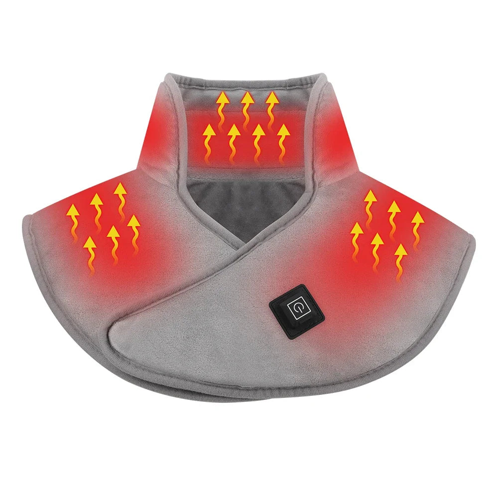 Electric Heating Shoulder Neck Pad Massager Cervical Wrap