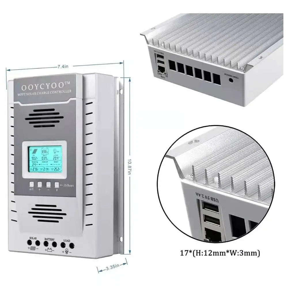OOYCYOO MPPT Charge Controller 100A 12V24V Auto Regulator