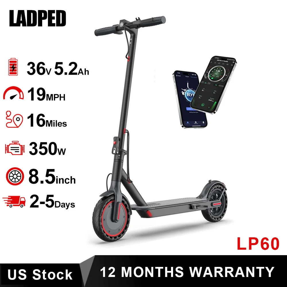 Ladped LP60 Foldable Electric Scooter 16 Mile Range 350W Motor