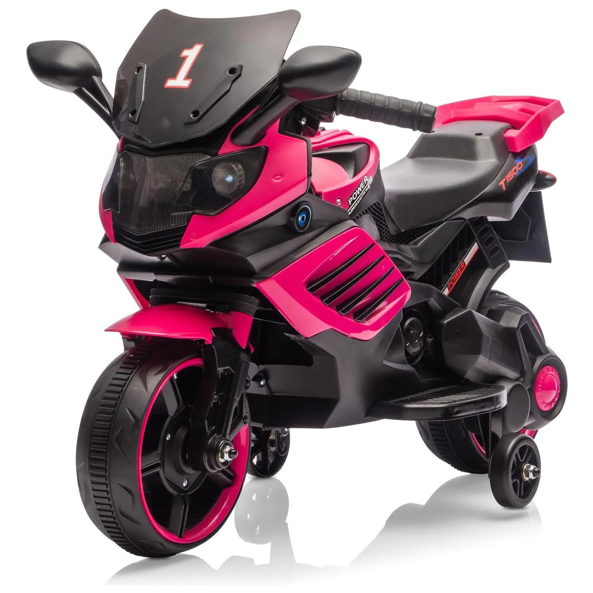 HiMISS 6V Kids Motorcycle Ride On With Training Wheels