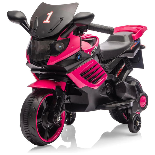 HiMISS 6V Kids Motorcycle Ride On With Training Wheels