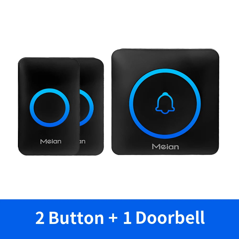 Meian Smart Home Doorbell Wireless IP65 Waterproof Chime Kit