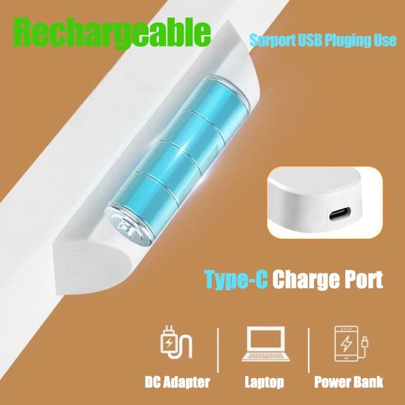 Remote LED Desk Lamp Magnetic Hanging Night Light USB Rechargeable Reading Light