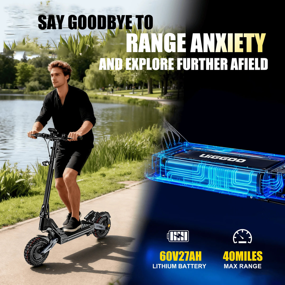 EOEOTWO Dual 4000W Electric Scooter Off Road 60V 27Ah