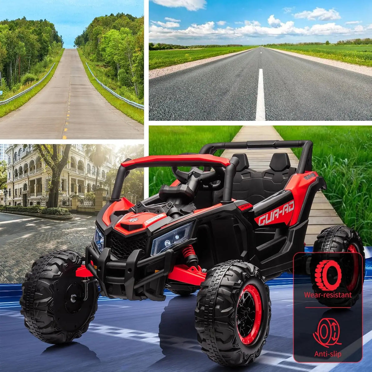 24V Kids Ride On UTV With Remote Control 200W Motors LED Lights