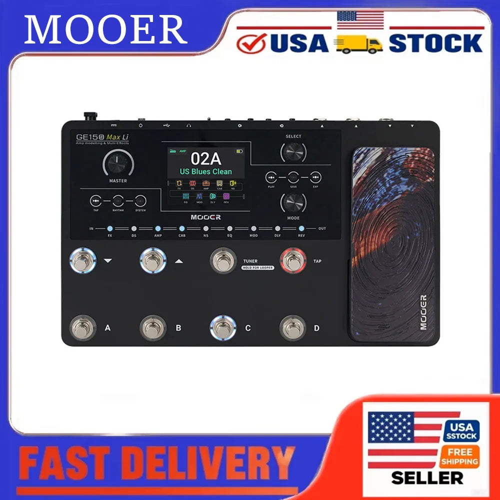 M-VAVE Guitar Multi Effects Pedal 55 Amp Models 200 Presets
