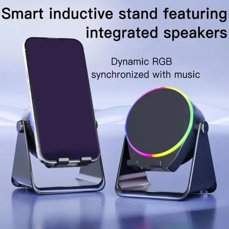 Inductive Wireless Phone Stand With Speaker And USB Charging