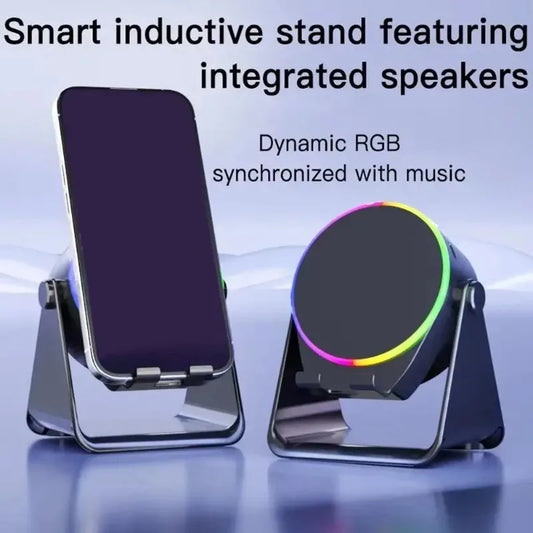 Inductive Wireless Phone Stand With Speaker And USB Charging