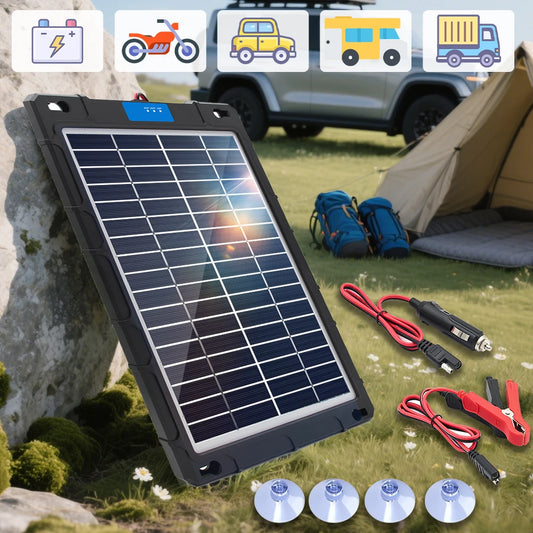 12V Solar Panel Battery Charger With Built In Controller IP65
