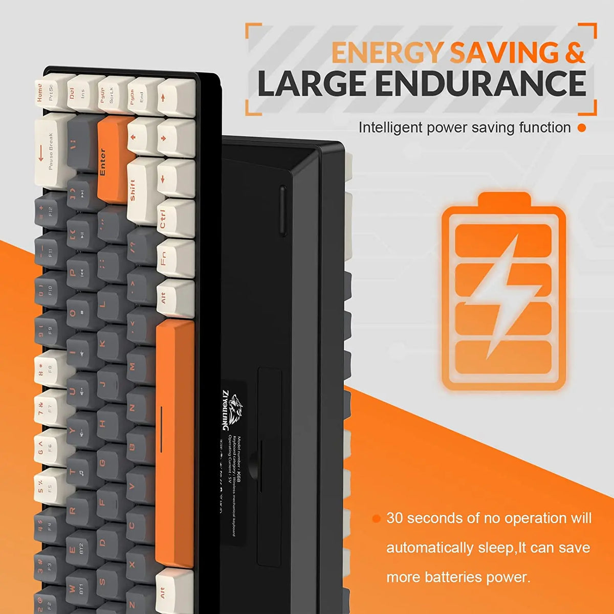 Attack Shark RK68 Sixty Percent Wireless Mechanical Keyboard