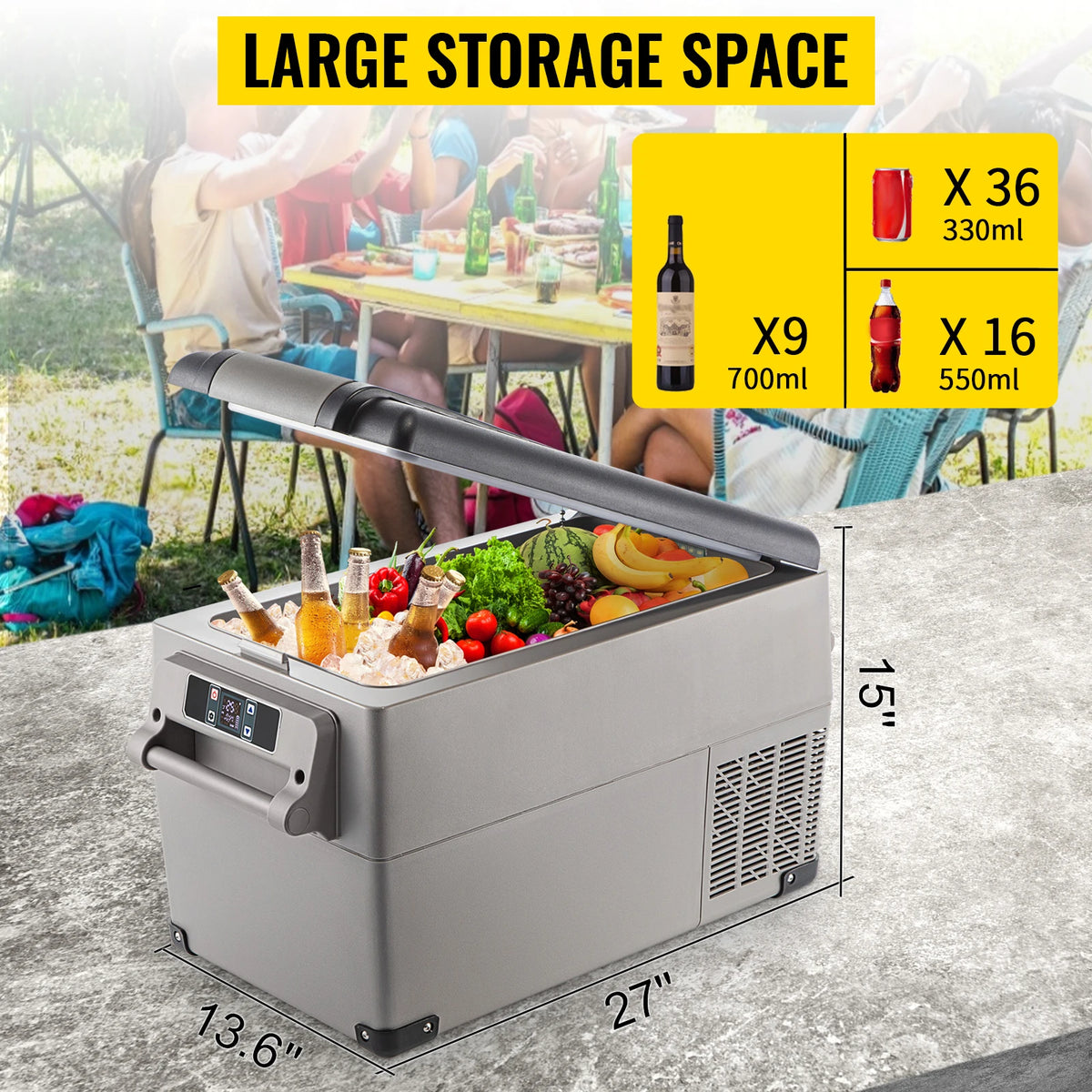 SucceBuy Car Refrigerator Portable Compressor Cooler For Travel